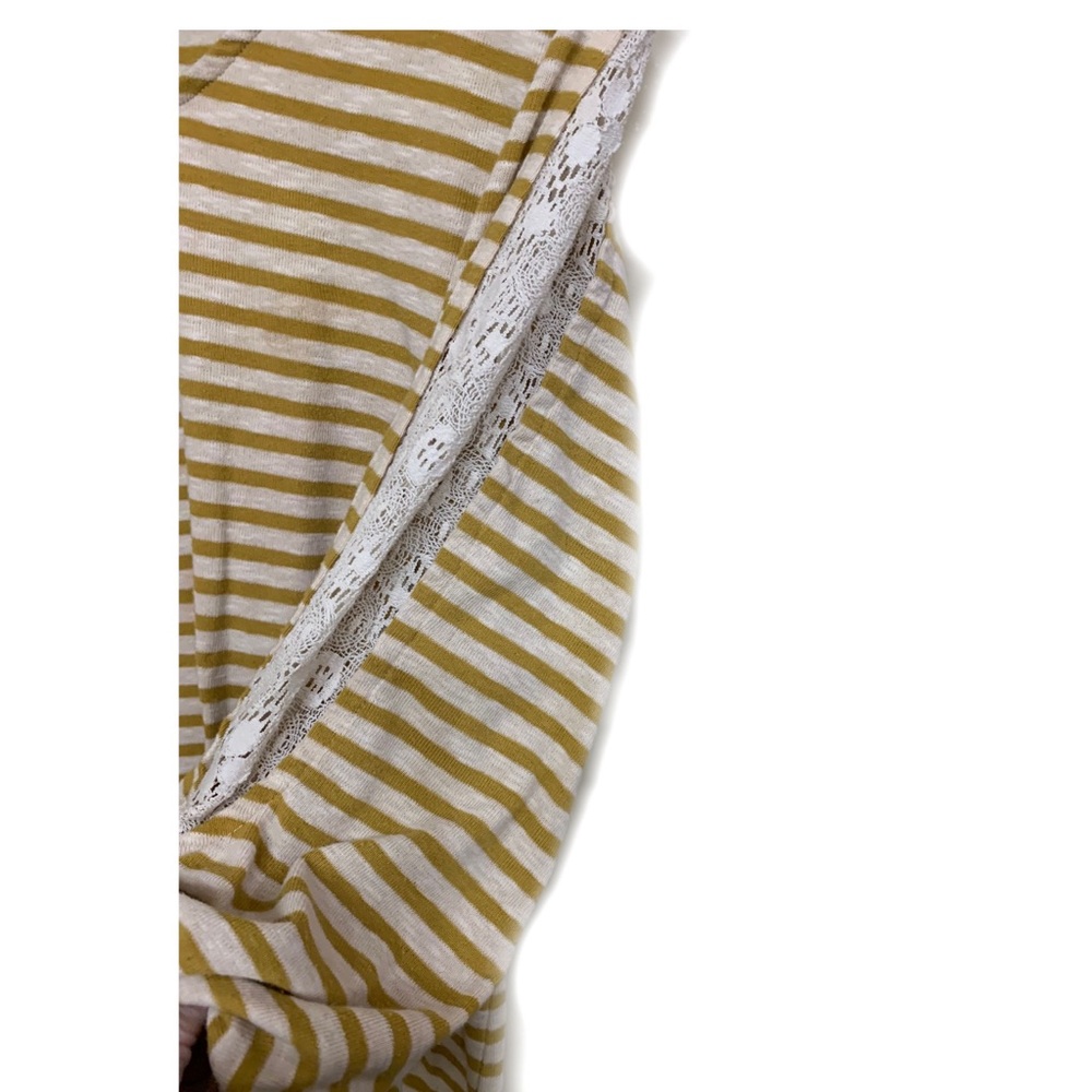 Cato Mustard yellow and white striped shirt - Picture 3 of 4